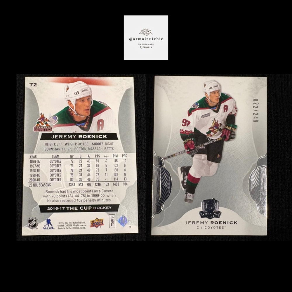 JEREMY ROENICK | Phoenix Coyotes Hockey TradingCard | 2016-17 Upper Deck The Cup